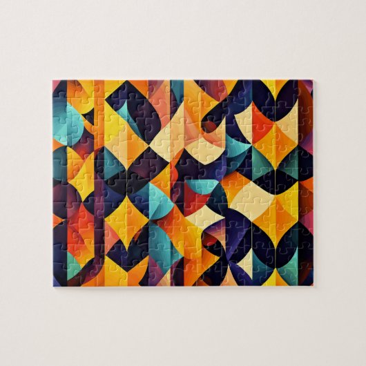 Farbige Geometrie Puzzle (Horizontal)