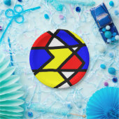 farbige Geometrien Pappteller (Party)