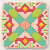 Farbige geometrische Abstrakte Artwork Getränkeuntersetzer (Vorderseite)