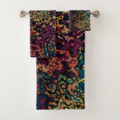 Farbige geometrische abstrakte badhandtuch set (Insitu)