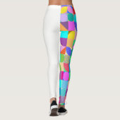 Farbige geometrische Abstrakte Fun Graphic Cool Leggings (Rückseite)