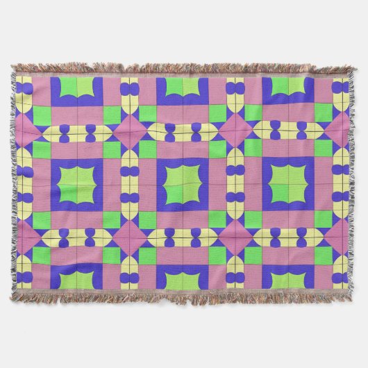 Farbige geometrische abstrakte Kunst Decke (Vorderseite)