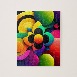 Farbige geometrische Abstraktion Puzzle
