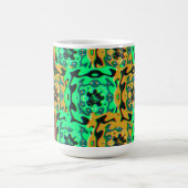 Farbige geometrische Bauhaus-Muster Kaffeetasse (Mittel)