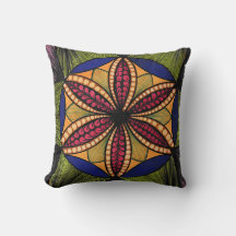 Farbige geometrische Blumen-Mandala-Akzentschleude