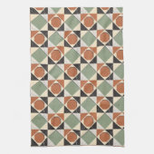 Farbige geometrische Collage mit Marmortexturen Geschirrtuch (Vertikal)