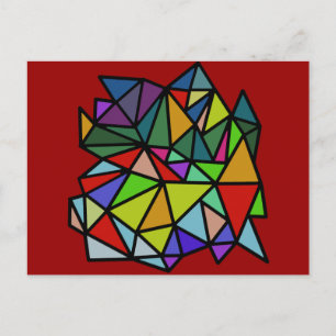 farbige geometrische Dreiecke Postkarte