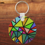 farbige geometrische Dreiecke Schlüsselanhänger (Vorderseite)
