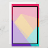 Farbige geometrische Dreiecke und Pyramiden Briefpapier (Vorne/Hinten)