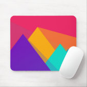 Farbige geometrische Dreiecke und Pyramiden Mousepad (Mit Mouse)
