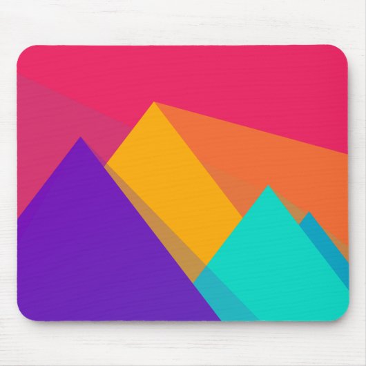 Farbige geometrische Dreiecke und Pyramiden Mousepad (Vorne)