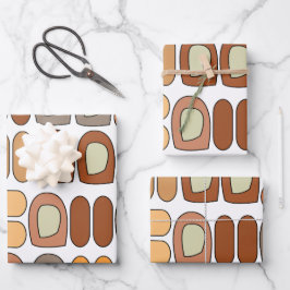 Farbige geometrische Elemente im Stil der Mitte de Geschenkpapier Set