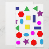 Farbige geometrische Figuren Briefpapier (Vorne/Hinten)