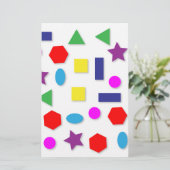 Farbige geometrische Figuren Briefpapier (Stehend Vorderseite)