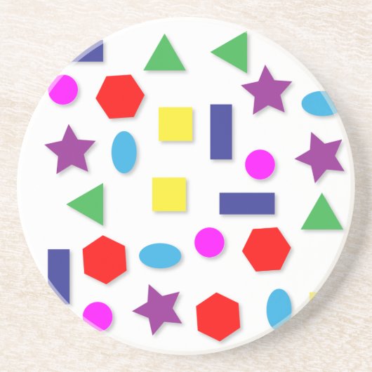 Farbige geometrische Figuren Getränkeuntersetzer (Vorne)