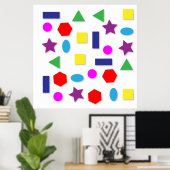Farbige geometrische Figuren Poster (Heimbüro)