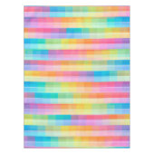 Farbige, geometrische Fliesen mit pastellfarbenen  Tischdecke (Vorderseite)