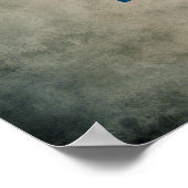 Farbige geometrische Formen auf einem Betonboden Poster (Ecke)