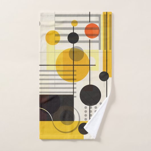 Farbige geometrische Formen Badhandtuch Set (Handtuch)