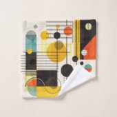 Farbige geometrische Formen Badhandtuch Set (Waschlappen)