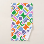 Farbige geometrische Formen Badhandtuch Set (Handtuch)