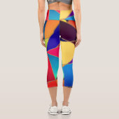 Farbige geometrische Formen Capri Leggings (Rückseite)