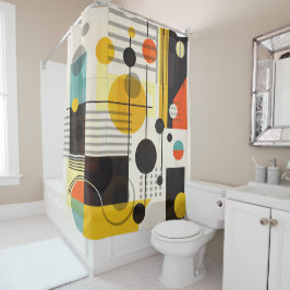 Farbige geometrische Formen Duschvorhang