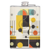 Farbige geometrische Formen Flachmann (Rückseite)