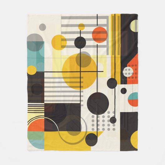 Farbige geometrische Formen Fleecedecke (Vorderseite)