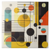 Farbige geometrische Formen Fliese (Vorderseite)