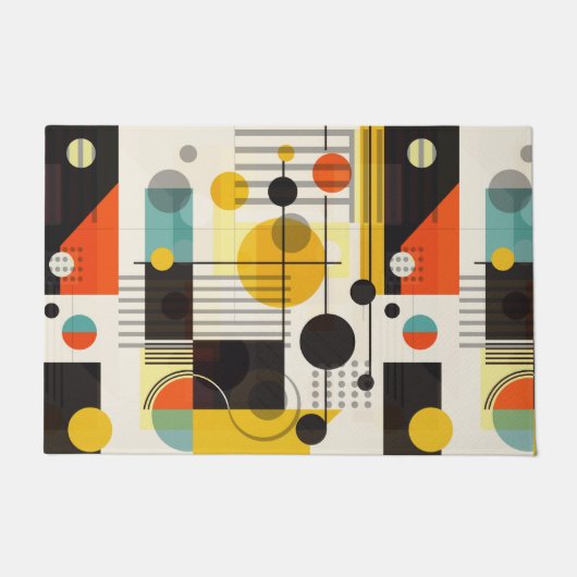 Farbige geometrische Formen Fußmatte (Vorderseite)