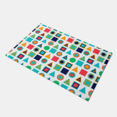 Farbige geometrische Formen Fußmatte (Schrägansicht)