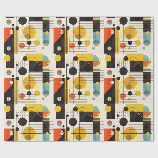Farbige geometrische Formen Geschenkpapier (Flach)