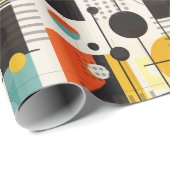 Farbige geometrische Formen Geschenkpapier (Rolleneckpunkt)