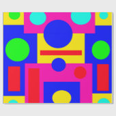 Farbige geometrische Formen Geschenkpapier (Flach)