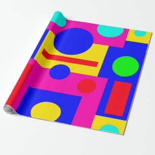 Farbige geometrische Formen Geschenkpapier