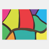 Farbige geometrische Formen Geschenkpapier Set (Vorderseite)