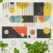 Farbige geometrische Formen Geschirrtuch (Gefaltet)