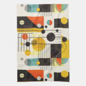 Farbige geometrische Formen Geschirrtuch (Vertikal)