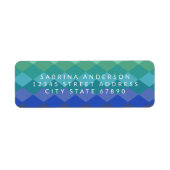 Farbige geometrische Formen in Aquamariner Rücksen (Vorne)