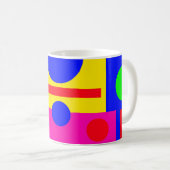 Farbige geometrische Formen Kaffeetasse (VorderseiteRechts)