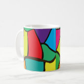 Farbige geometrische Formen Kaffeetasse (Vorderseite Links)