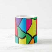 Farbige geometrische Formen Kaffeetasse (Mittel)
