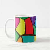 Farbige geometrische Formen Kaffeetasse (Links)
