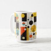 Farbige geometrische Formen Kaffeetasse (Vorderseite Links)