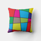 Farbige geometrische Formen Kissen (Rückseite)