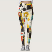 Farbige geometrische Formen Leggings (Vorderseite)