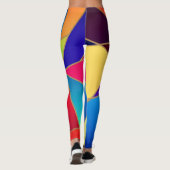 Farbige geometrische Formen Leggings (Rückseite)