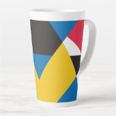 Farbige geometrische Formen Milchtasse (Rechte Ecke)