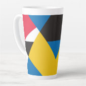 Farbige geometrische Formen Milchtasse (Linke Ecke)